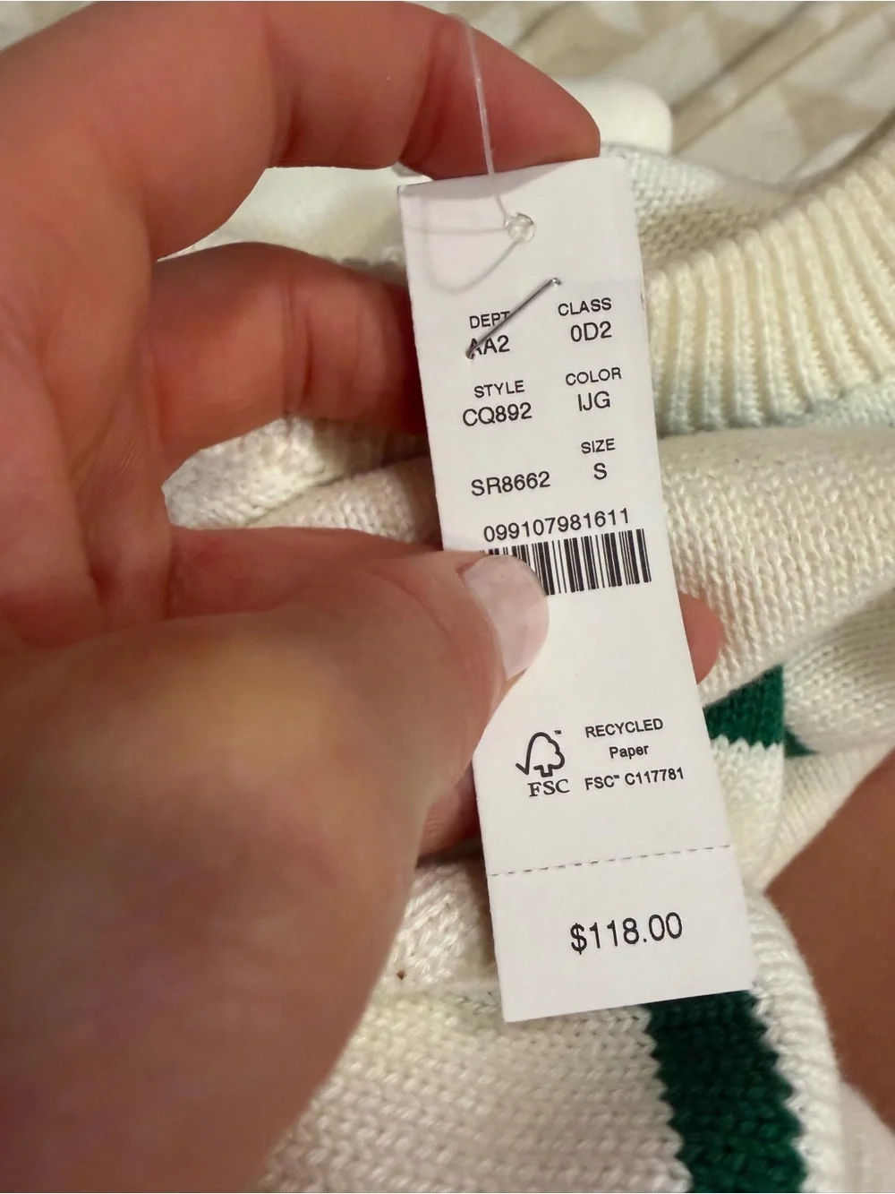 J crew Heritage cotton sweater in stripe